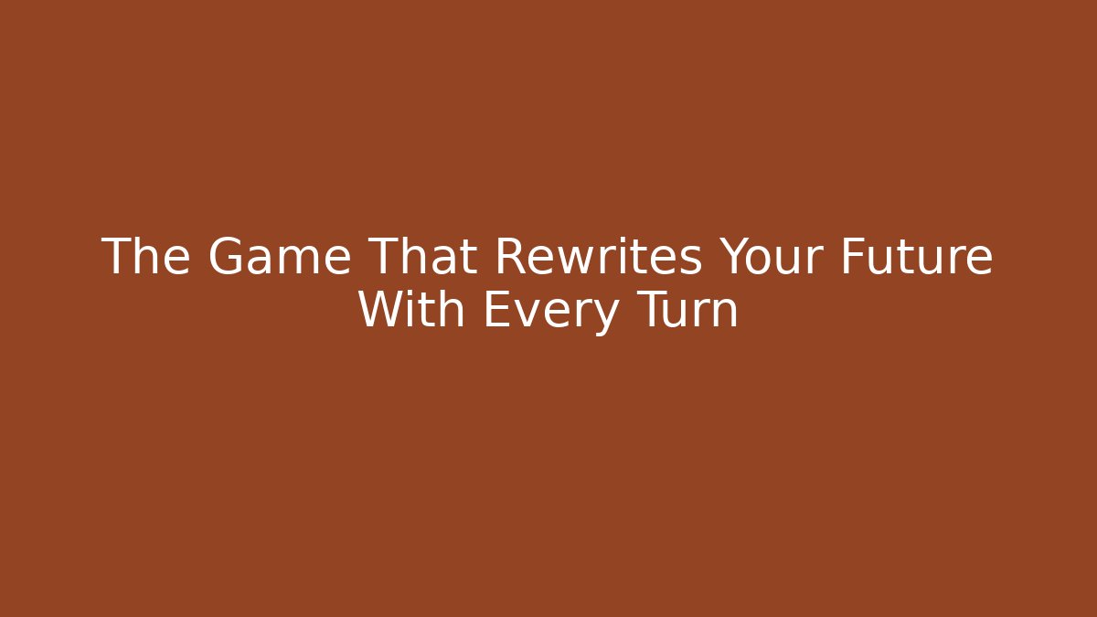 The Game That Rewrites Your Future With Every Turn