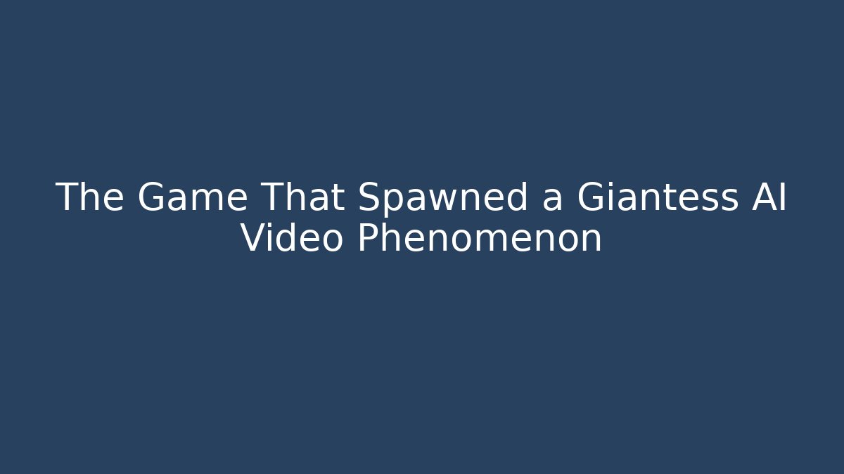 The Game That Spawned a Giantess AI Video Phenomenon