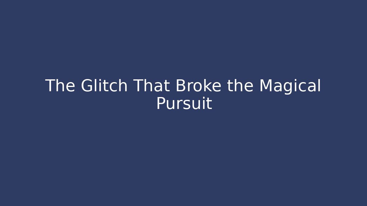 The Glitch That Broke the Magical Pursuit