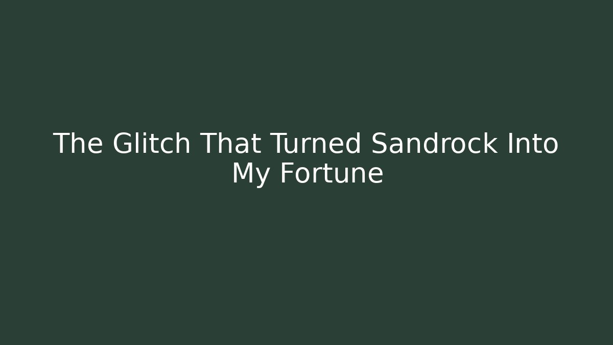 The Glitch That Turned Sandrock Into My Fortune