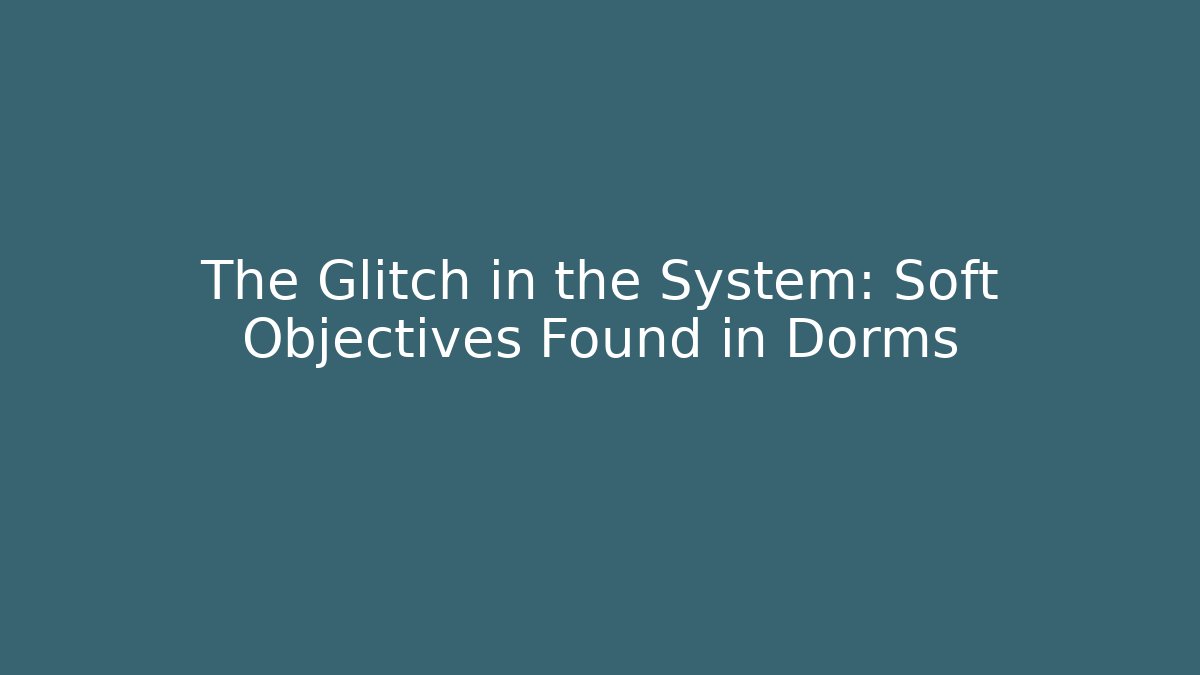 The Glitch in the System: Soft Objectives Found in Dorms