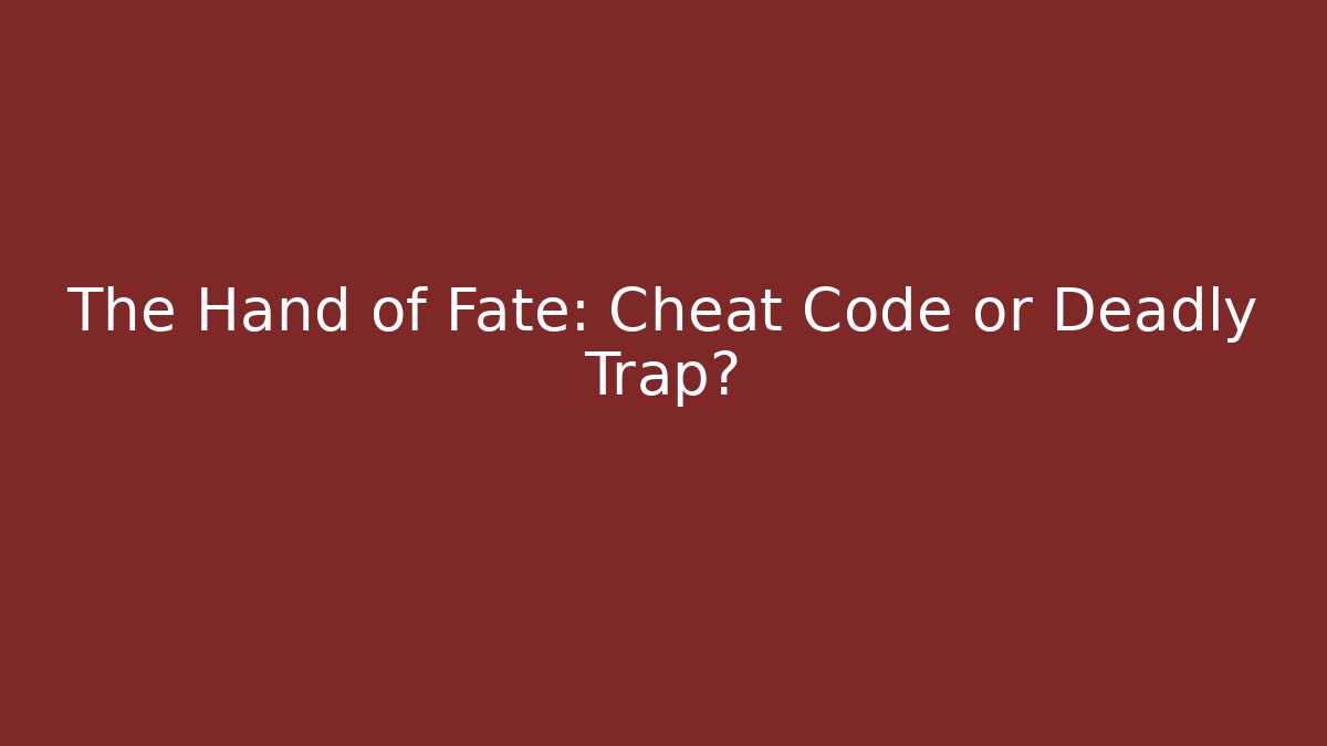 The Hand of Fate: Cheat Code or Deadly Trap?