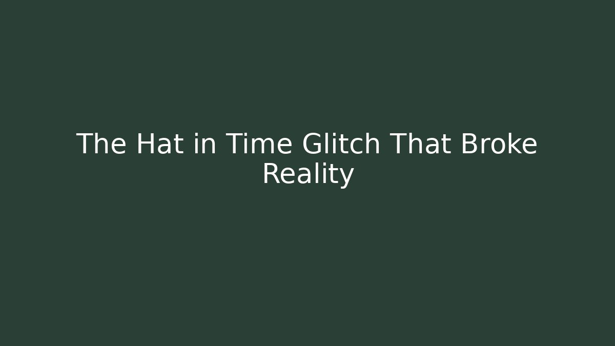 The Hat in Time Glitch That Broke Reality