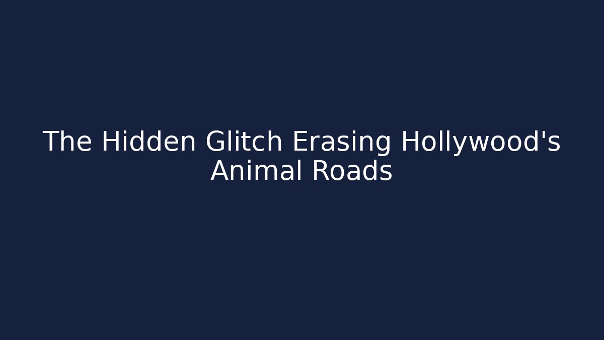The Hidden Glitch Erasing Hollywood's Animal Roads