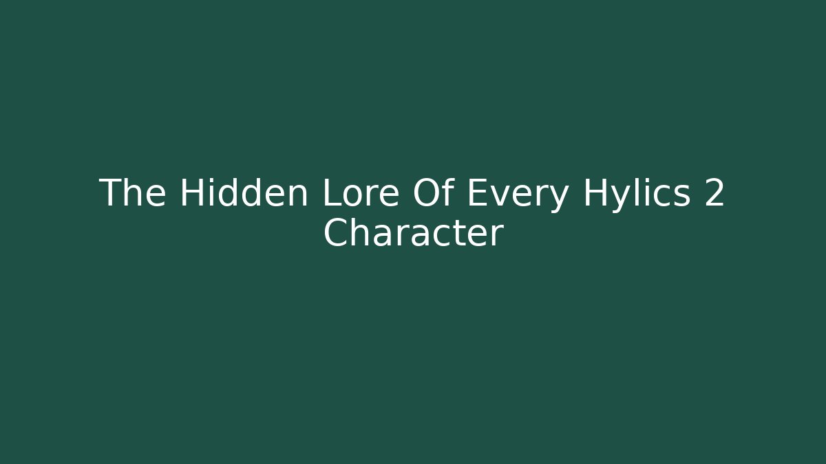 The Hidden Lore Of Every Hylics 2 Character