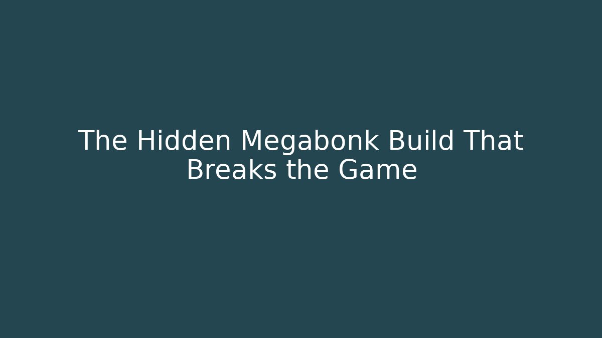 The Hidden Megabonk Build That Breaks the Game