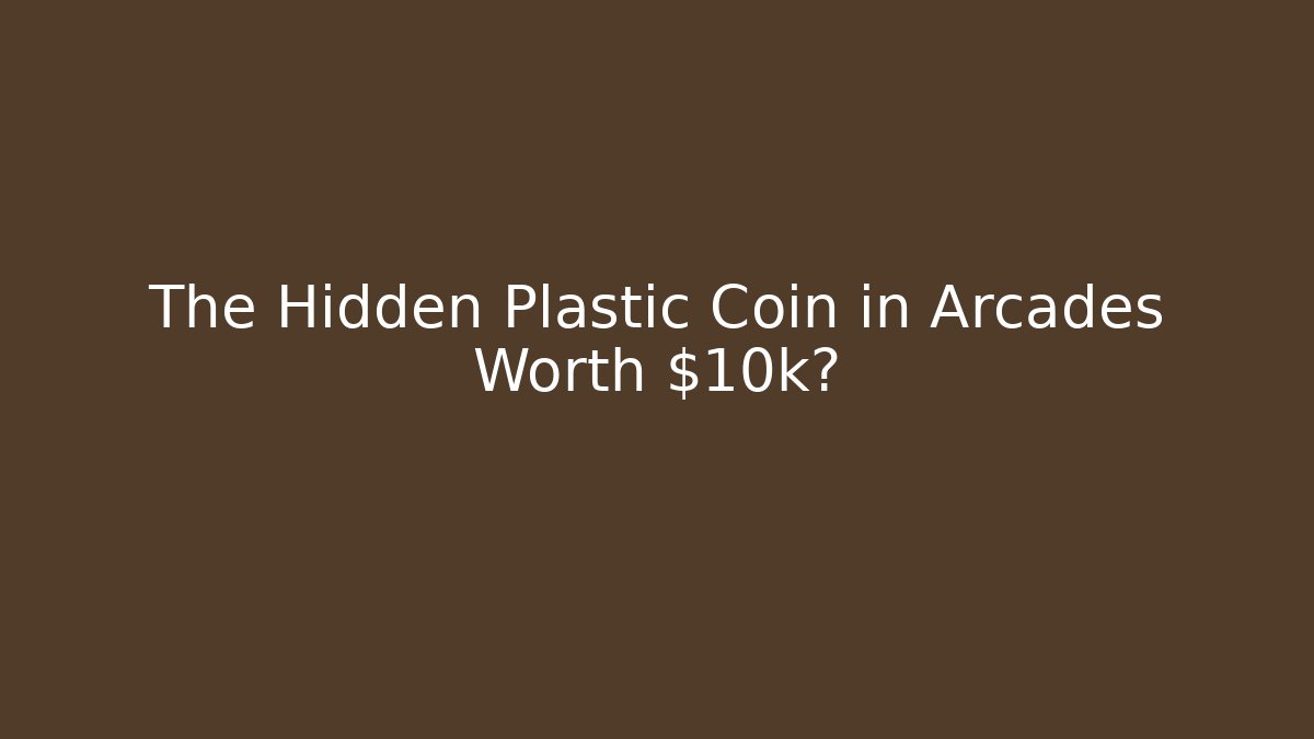 The Hidden Plastic Coin in Arcades Worth $10k? - Método de Aprovação