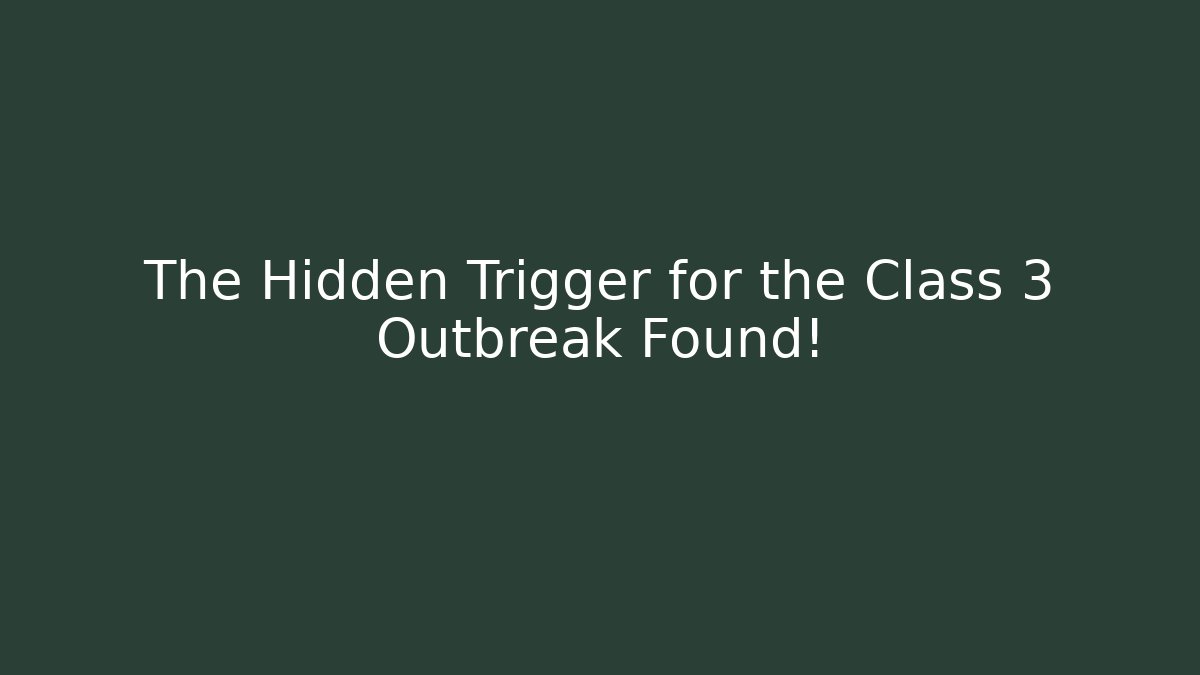 The Hidden Trigger for the Class 3 Outbreak Found! - Método de Aprovação
