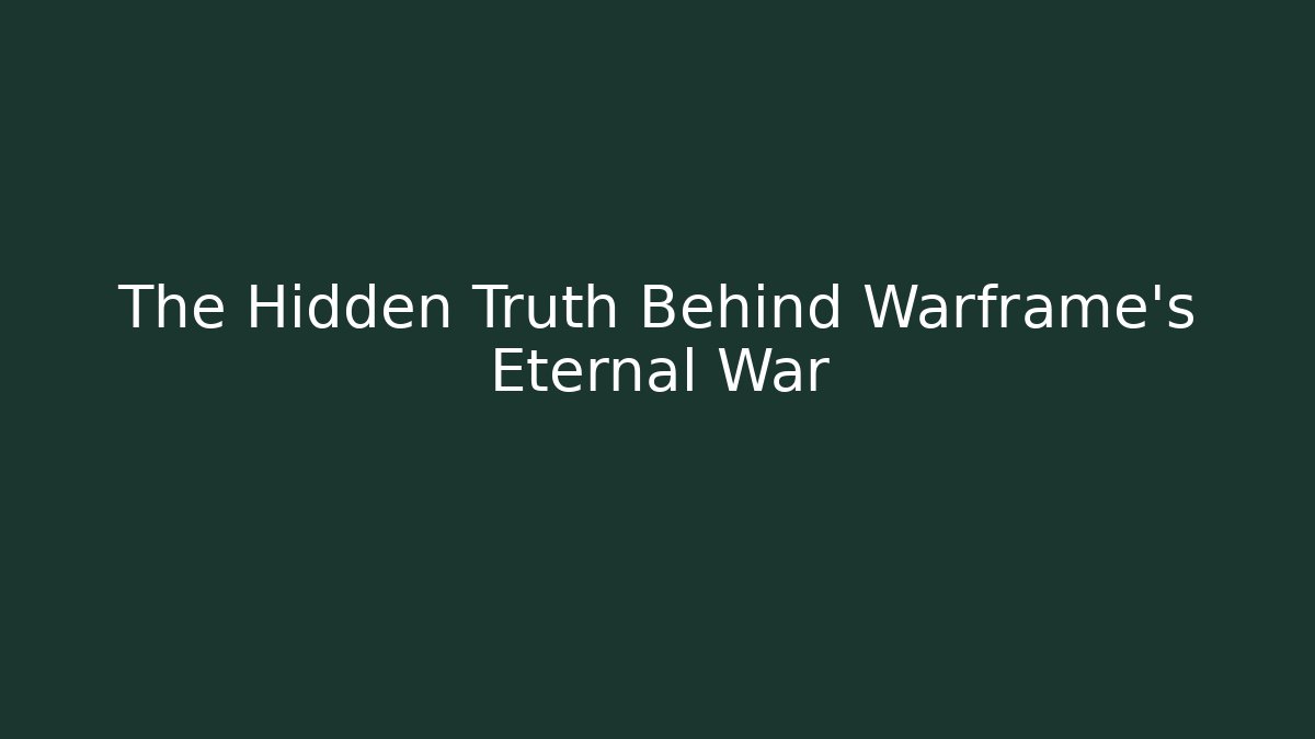 The Hidden Truth Behind Warframe's Eternal War - Método de Aprovação