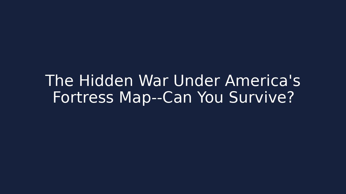 The Hidden War Under America’s Fortress Map—Can You Survive?