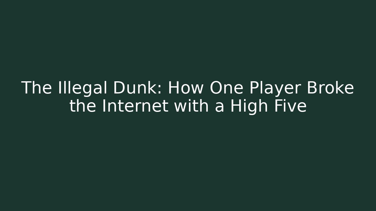 The Illegal Dunk: How One Player Broke the Internet with a High Five