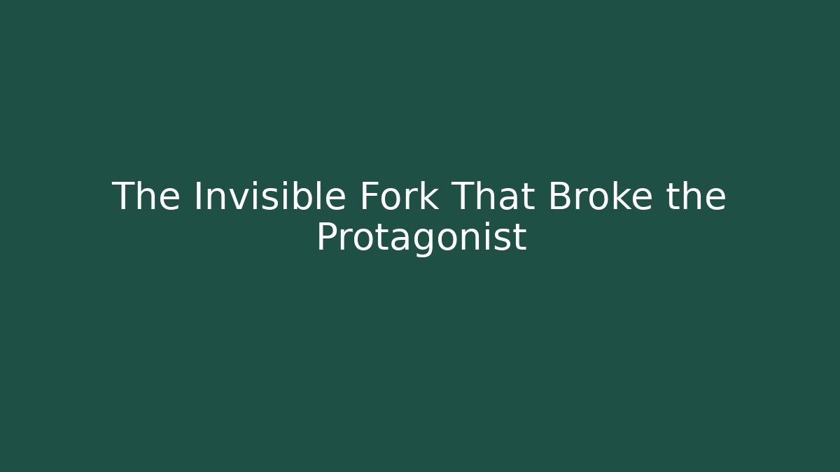 The Invisible Fork That Broke the Protagonist
