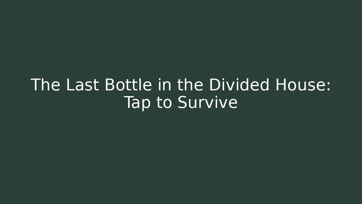 The Last Bottle in the Divided House: Tap to Survive