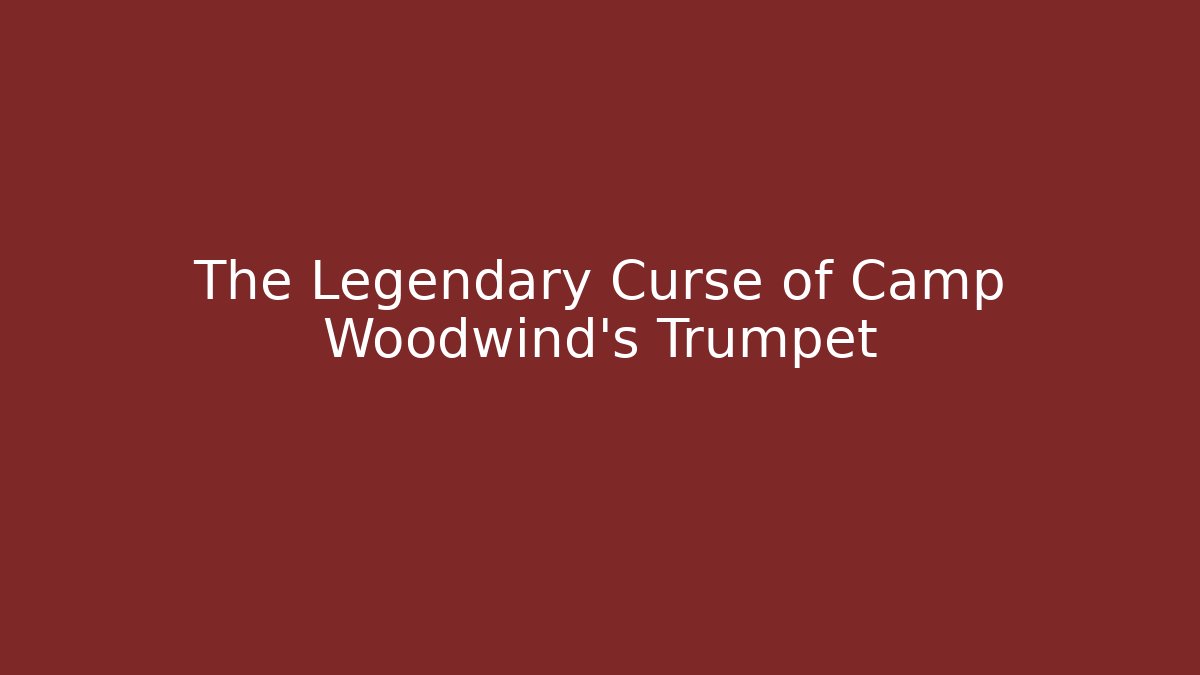 The Legendary Curse of Camp Woodwind's Trumpet
