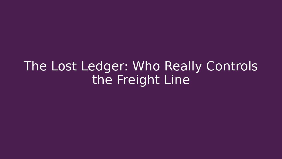 The Lost Ledger: Who Really Controls the Freight Line - Método de Aprovação