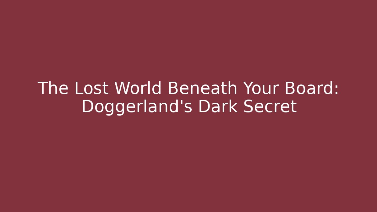 The Lost World Beneath Your Board: Doggerland's Dark Secret