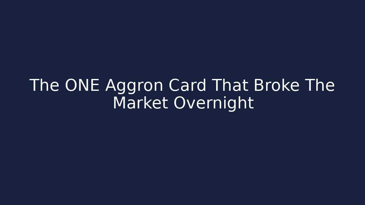 The ONE Aggron Card That Broke The Market Overnight