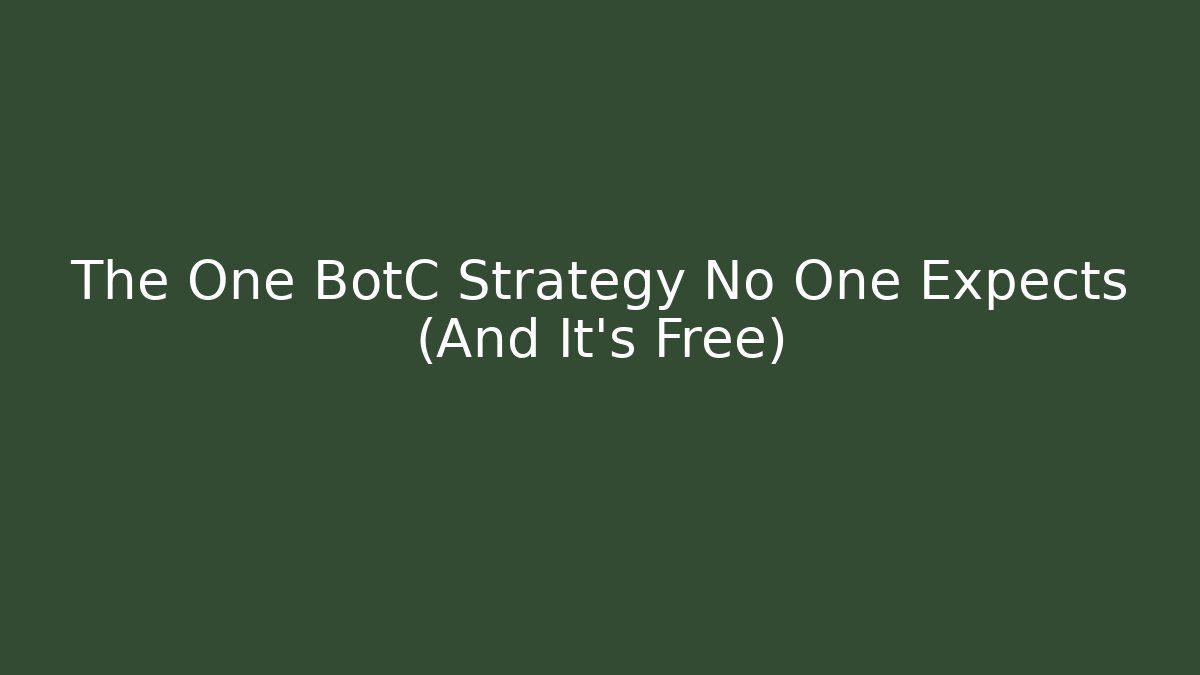 The One BotC Strategy No One Expects (And It’s Free)