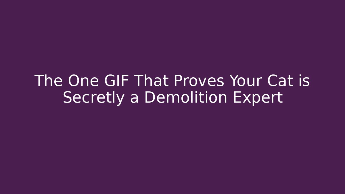 The One GIF That Proves Your Cat is Secretly a Demolition Expert