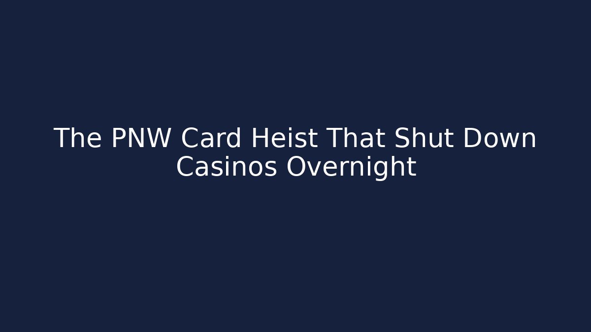 The PNW Card Heist That Shut Down Casinos Overnight