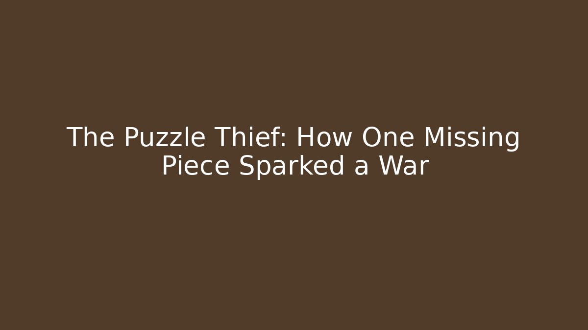 The Puzzle Thief: How One Missing Piece Sparked a War