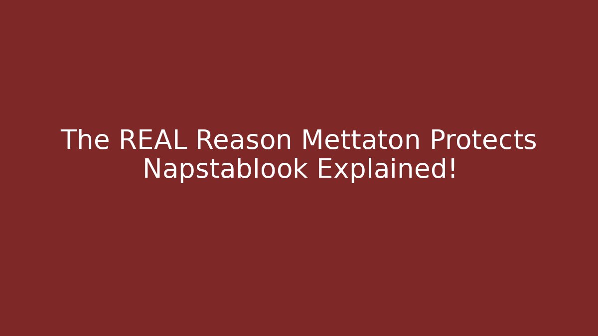 The REAL Reason Mettaton Protects Napstablook Explained!
