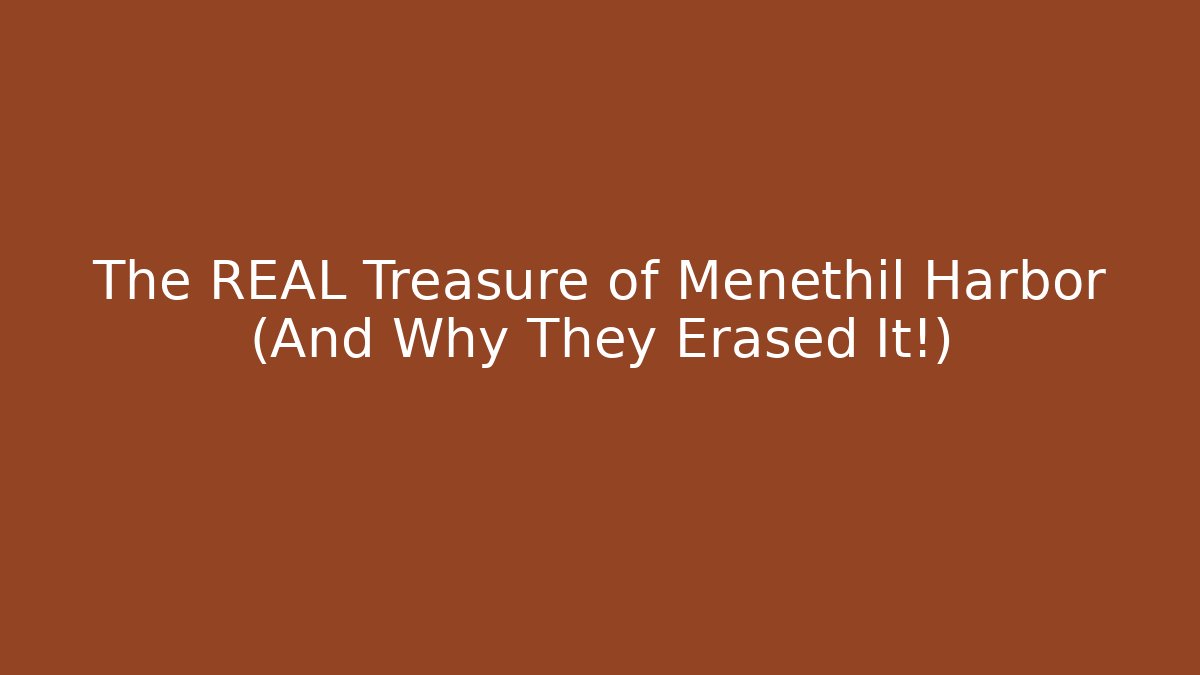 The REAL Treasure of Menethil Harbor (And Why They Erased It!)