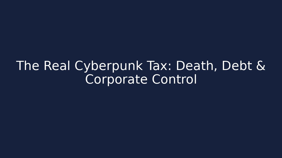 The Real Cyberpunk Tax: Death, Debt & Corporate Control