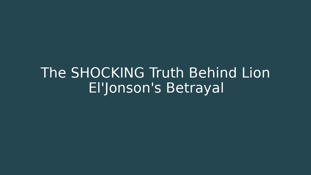 The SHOCKING Truth Behind Lion El'Jonson's Betrayal - Método de Aprovação