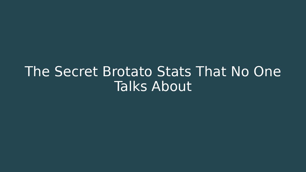 The Secret Brotato Stats That No One Talks About