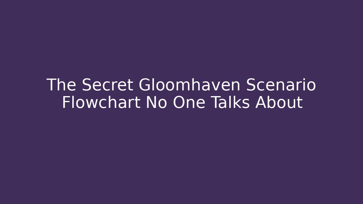 The Secret Gloomhaven Scenario Flowchart No One Talks About - Método de Aprovação