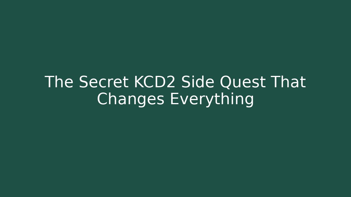 The Secret KCD2 Side Quest That Changes Everything - Método de Aprovação