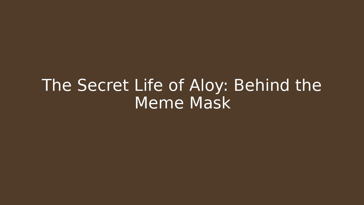 The Secret Life of Aloy: Behind the Meme Mask