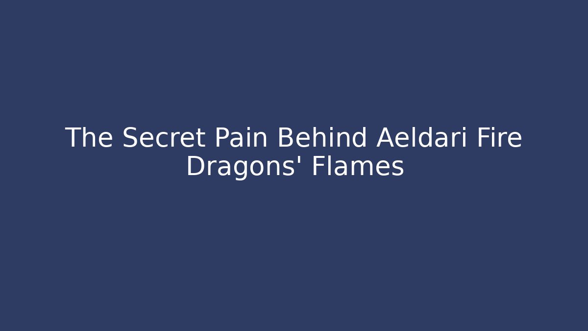 The Secret Pain Behind Aeldari Fire Dragons' Flames