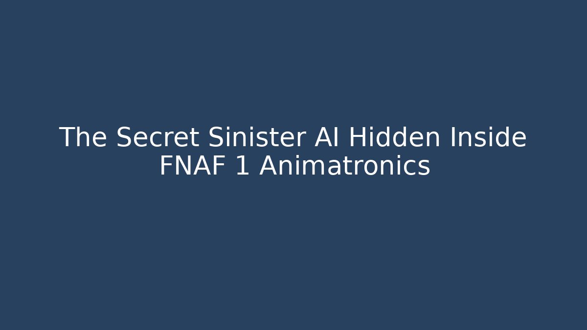 The Secret Sinister AI Hidden Inside FNAF 1 Animatronics