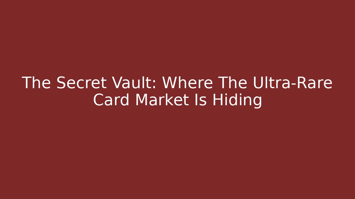 The Secret Vault: Where The Ultra-Rare Card Market Is Hiding