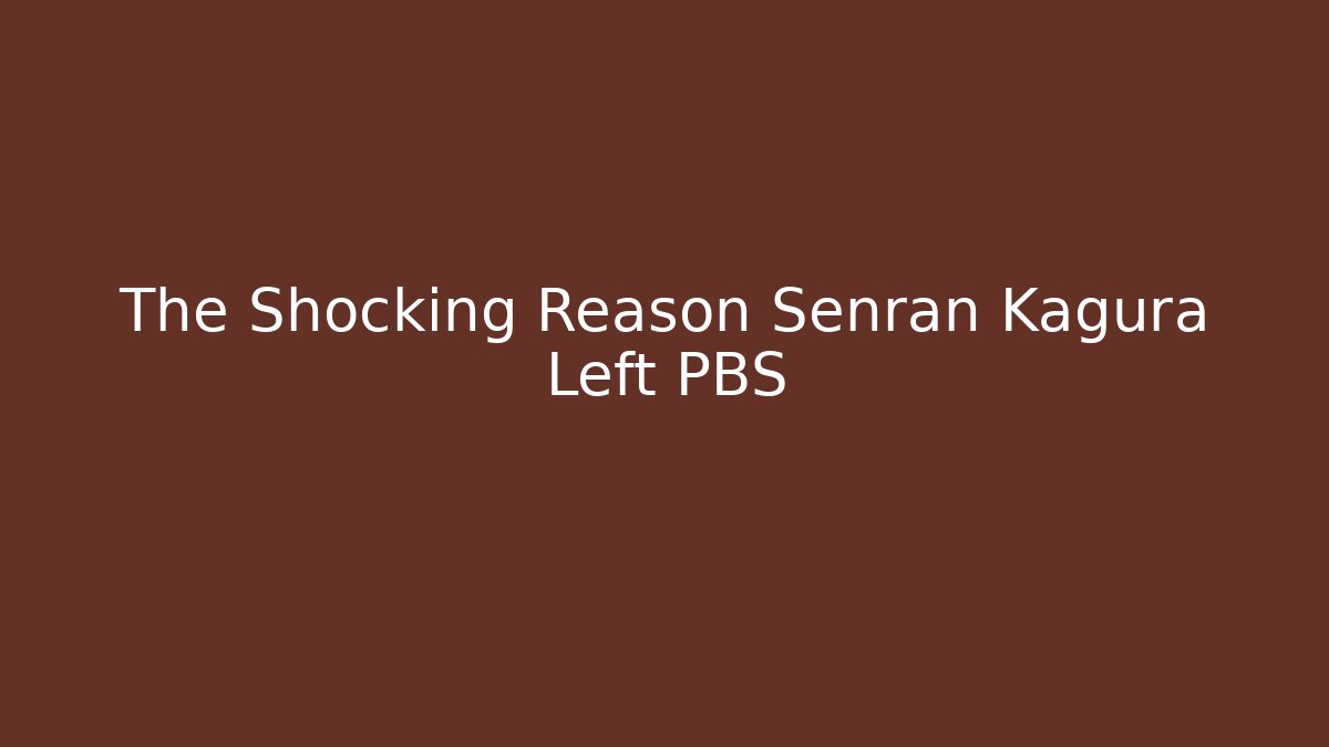 The Shocking Reason Senran Kagura Left PBS