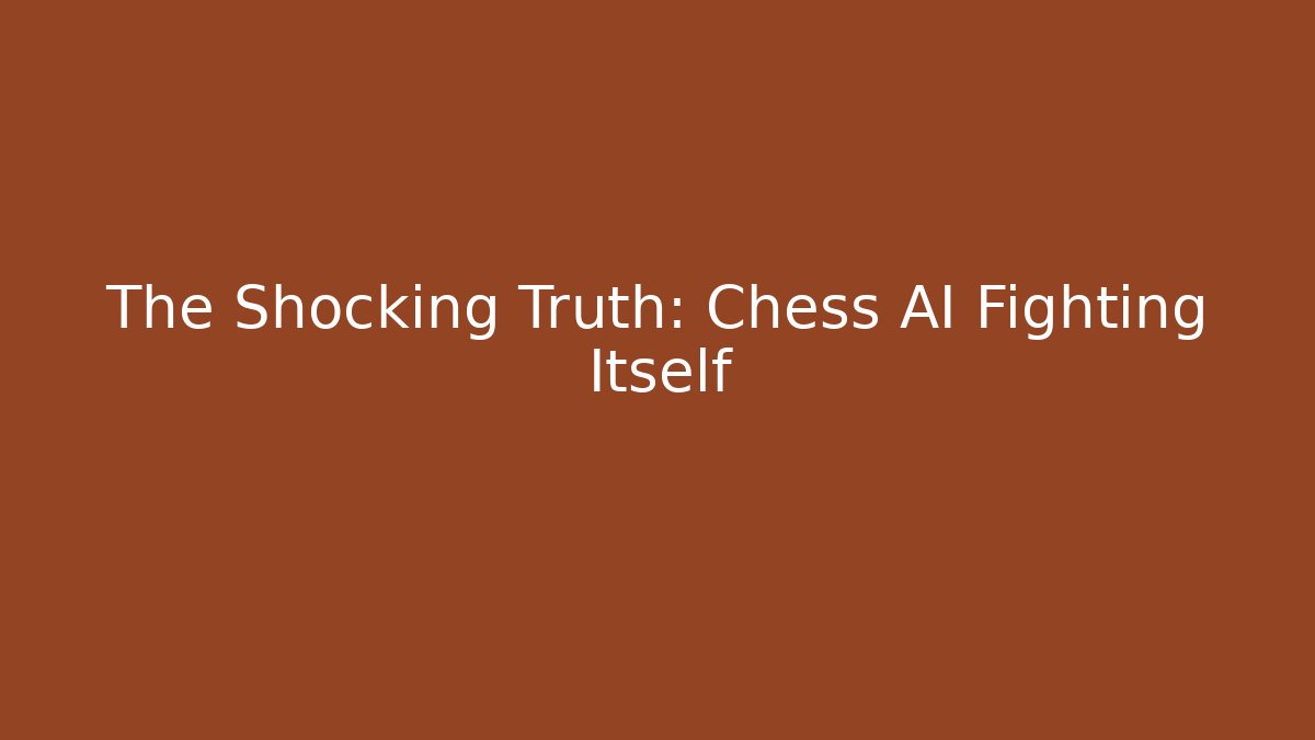 The Shocking Truth: Chess AI Fighting Itself