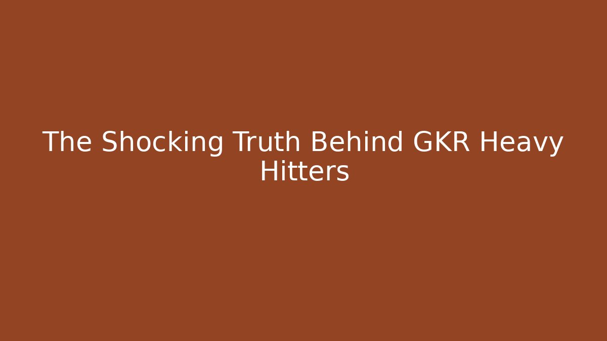 The Shocking Truth Behind GKR Heavy Hitters