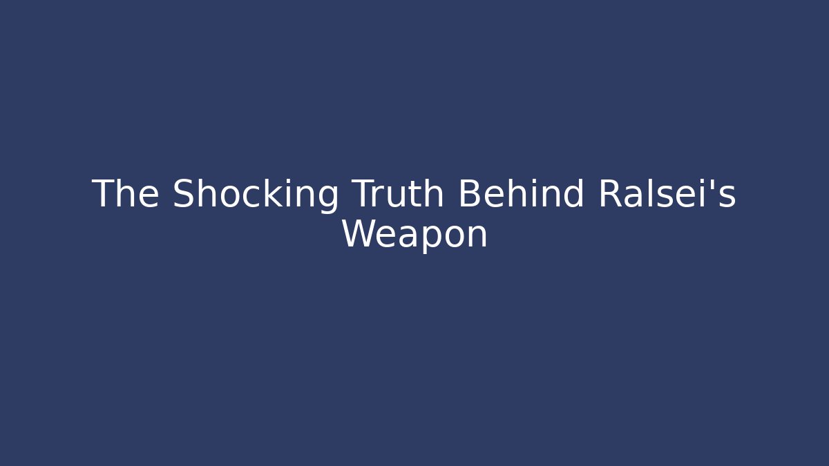 The Shocking Truth Behind Ralsei's Weapon - Método de Aprovação