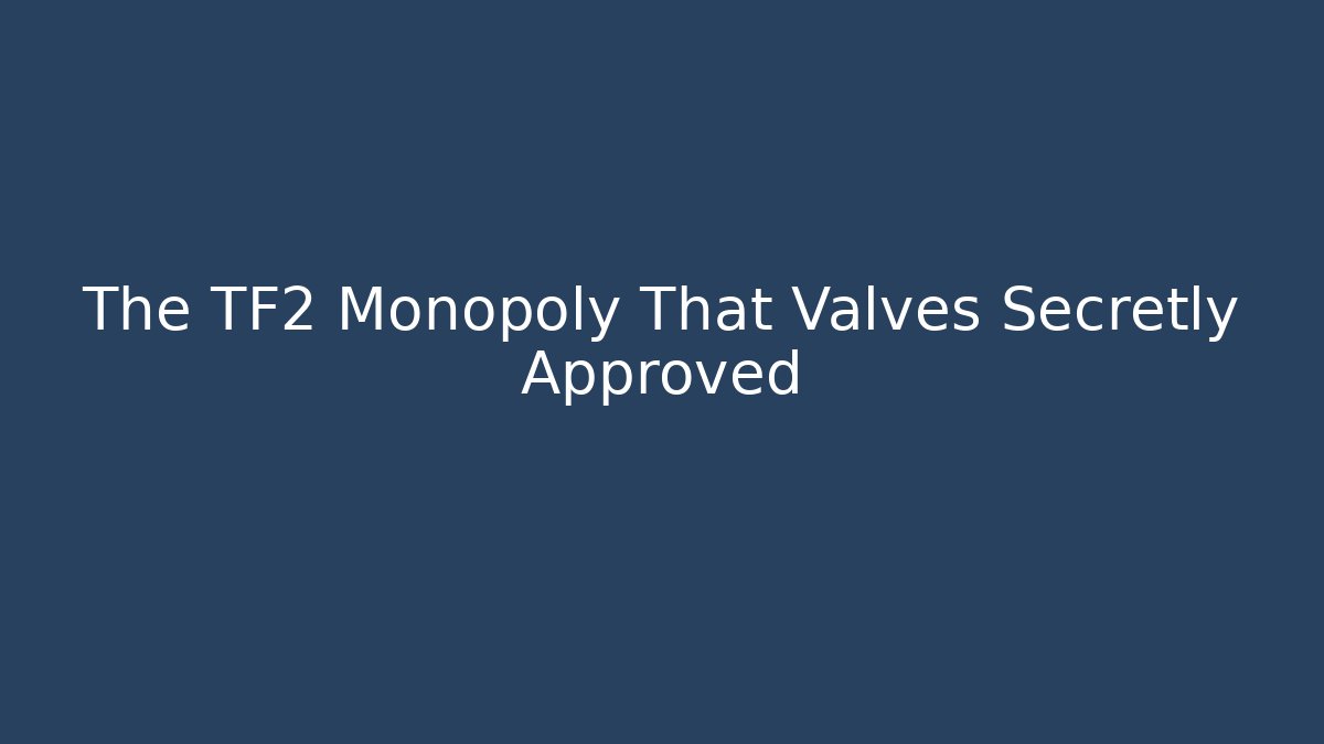 The TF2 Monopoly That Valves Secretly Approved
