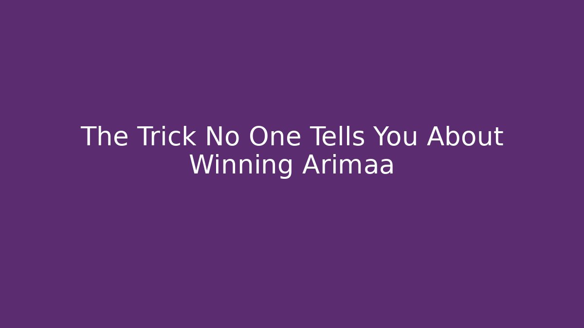 The Trick No One Tells You About Winning Arimaa
