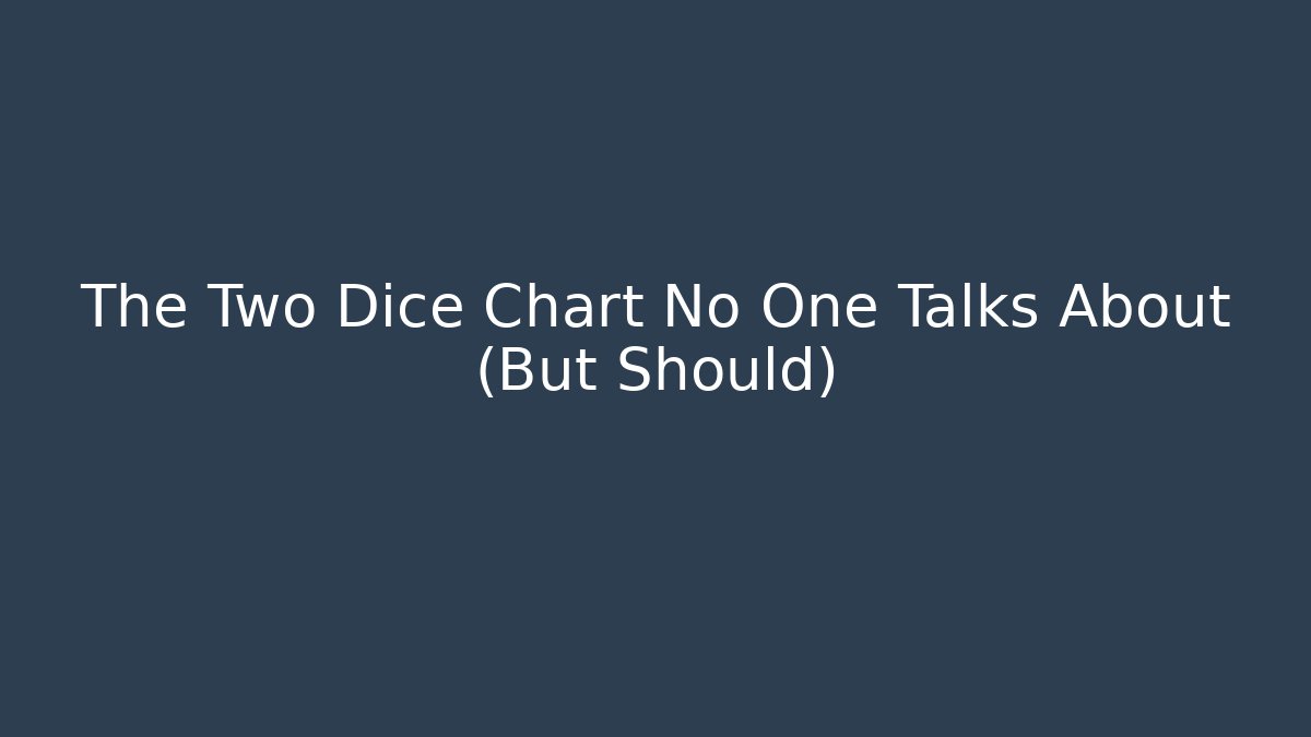 The Two Dice Chart No One Talks About (But Should)