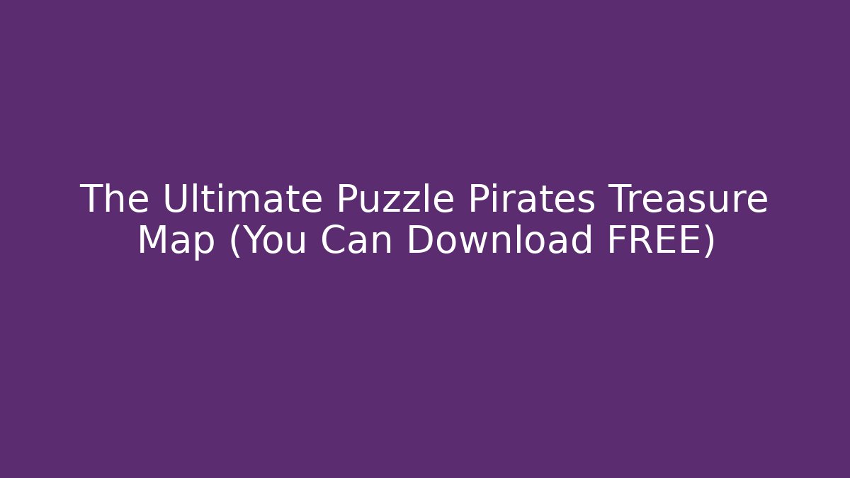 puzzle pirates games