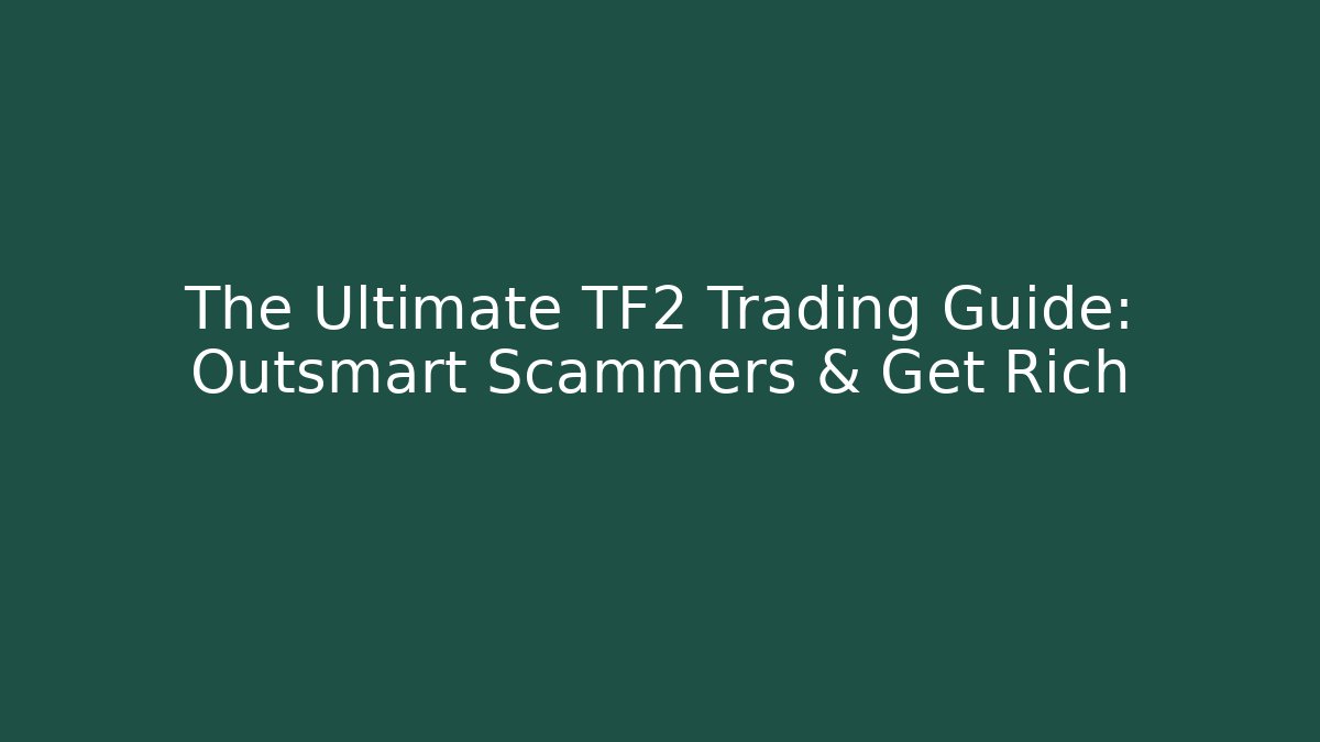 The Ultimate TF2 Trading Guide: Outsmart Scammers & Get Rich - Método de Aprovação