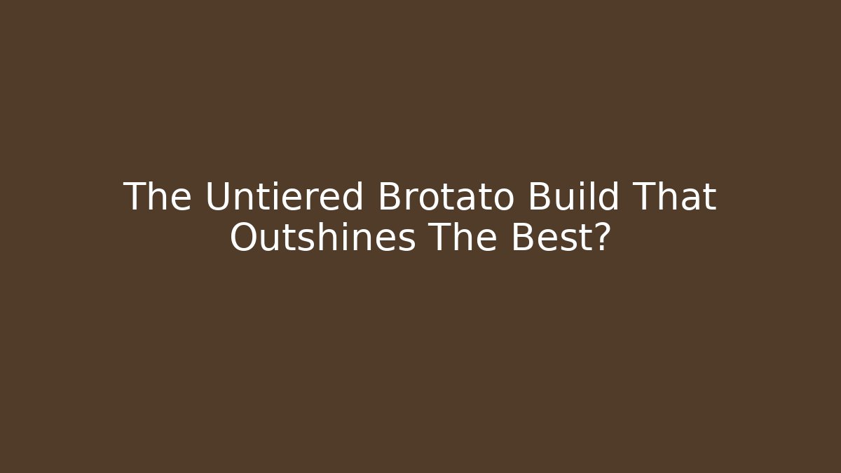 The Untiered Brotato Build That Outshines The Best?