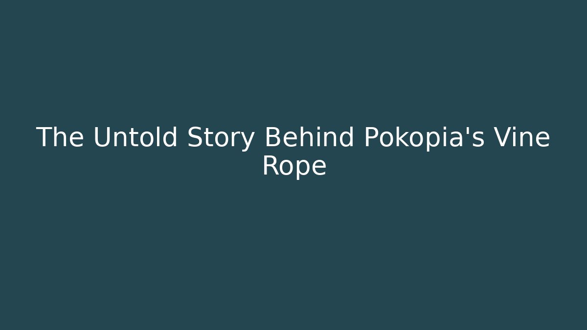The Untold Story Behind Pokopia’s Vine Rope