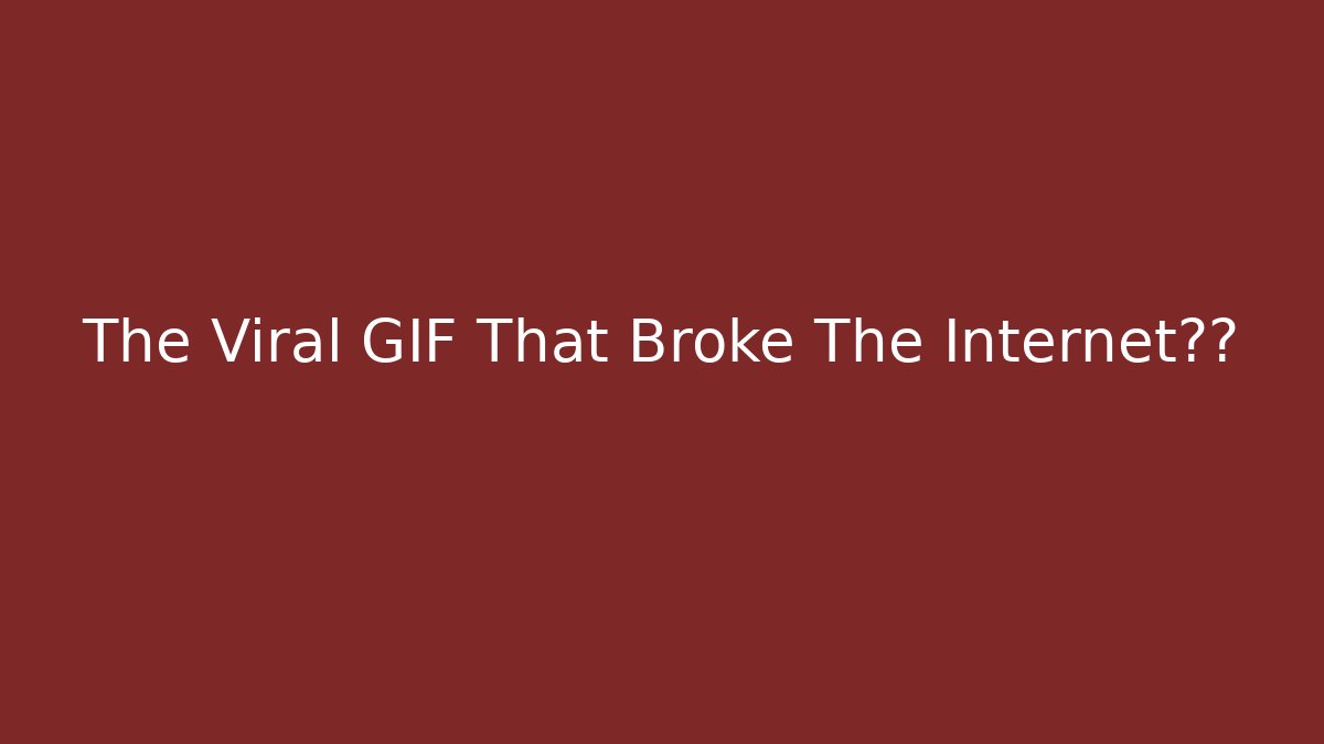 The Viral GIF That Broke The Internet皇后