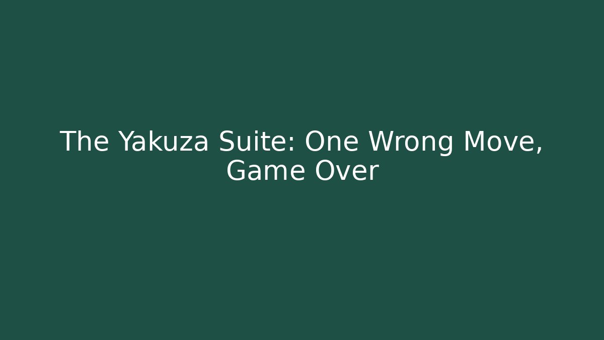 The Yakuza Suite: One Wrong Move, Game Over