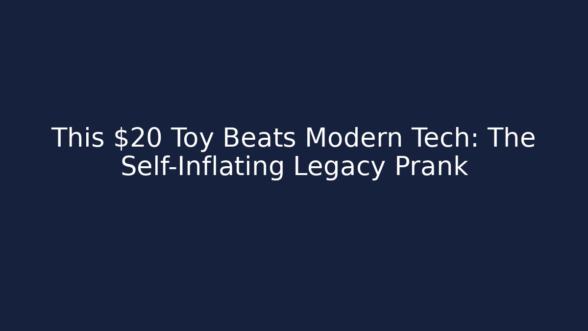This $20 Toy Beats Modern Tech: The Self-Inflating Legacy Prank